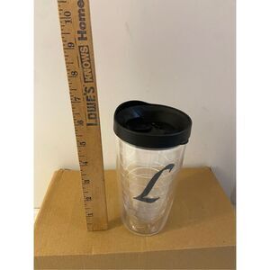 Tervis 16oz Black monogram L cup hot or cold